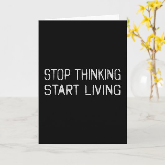 Stop denken Begin leven Kaart (Gele Bloem)