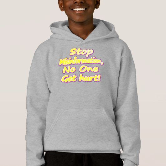 "Stop desinformatie" Schattige ontwerp. Bestel nu (Voorkant)
