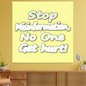 "Stop desinformatie" Schattige ontwerp. Bestel nu Canvas Afdruk (Insitu (Woonkamer))