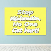 "Stop desinformatie" Schattige ontwerp. Bestel nu Canvas Afdruk (Insitu (Houten vloer))