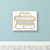 "Stop desinformatie" Schattige ontwerp. Bestel nu Canvas Afdruk (Insitu (Houten vloer))