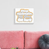 "Stop desinformatie" Schattige ontwerp. Bestel nu Canvas Afdruk (Insitu (Woonkamer))