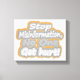 "Stop desinformatie" Schattige ontwerp. Bestel nu Canvas Afdruk