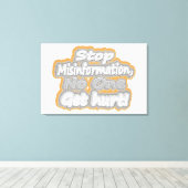 "Stop desinformatie" Schattige ontwerp. Bestel nu Canvas Afdruk (Insitu (Houten vloer))