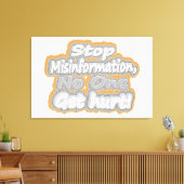 "Stop desinformatie" Schattige ontwerp. Bestel nu Canvas Afdruk (Insitu (Woonkamer))