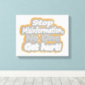 "Stop desinformatie" Schattige ontwerp. Bestel nu Canvas Afdruk (Insitu (Houten vloer))