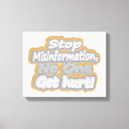 "Stop desinformatie" Schattige ontwerp. Bestel nu Canvas Afdruk