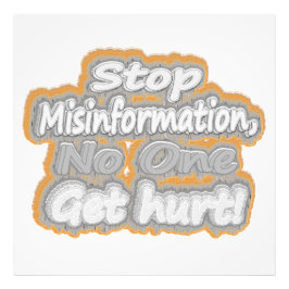 "Stop desinformatie" Schattige ontwerp. Bestel nu Foto Afdruk