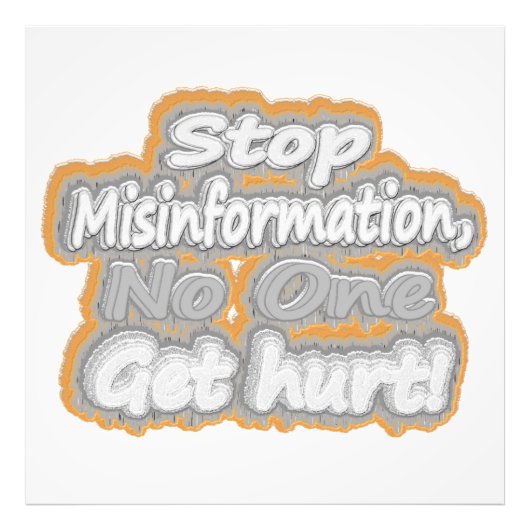 "Stop desinformatie" Schattige ontwerp. Bestel nu Foto Afdruk (Voorkant)