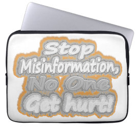 "Stop desinformatie" Schattige ontwerp. Bestel nu Laptop Sleeve