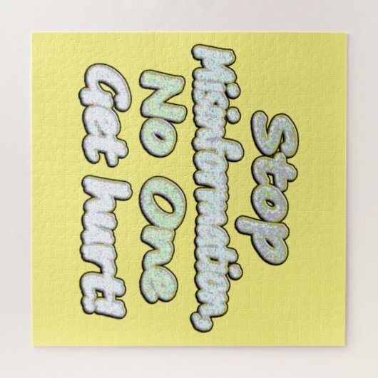 "Stop desinformatie" Schattige ontwerp. Bestel nu Legpuzzel (Horizontaal)