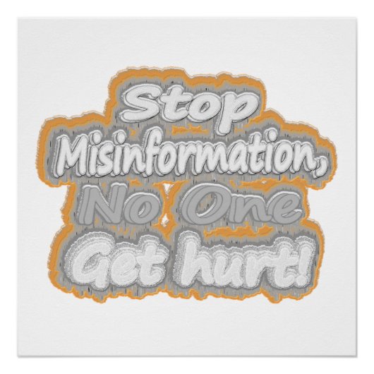 "Stop desinformatie" Schattige ontwerp. Bestel nu Perfect Poster (Voorkant)
