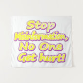 "Stop desinformatie" Schattige ontwerp. Bestel nu Wandkleed (Voorkant (horizontaal))