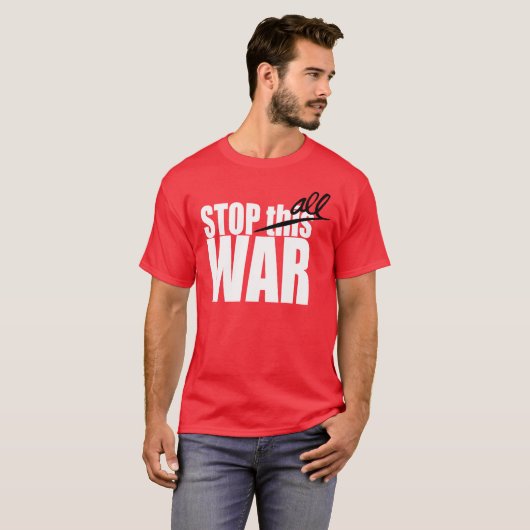 Stop deze oorlog t-shirt (Voorkant volledig)