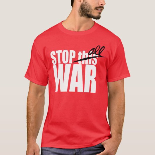 Stop deze oorlog t-shirt (Voorkant)