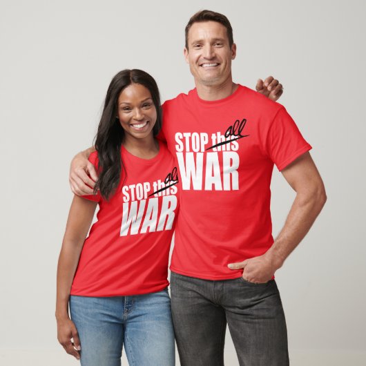 Stop deze oorlog t-shirt (Unisex)