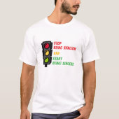 "Stop Dicht Bij Het Water" T-shirt (Voorkant)