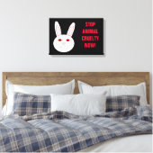 Stop Diercruelheid Nu Canvasprint Canvas Afdruk (Insitu (Slaapkamer))