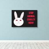 Stop Diercruelheid Nu Canvasprint Canvas Afdruk (Insitu (Houten vloer))