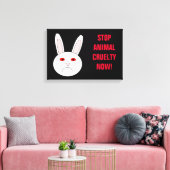 Stop Diercruelheid Nu Canvasprint Canvas Afdruk (Insitu (Woonkamer))
