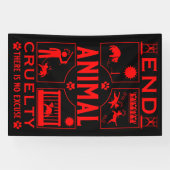 Stop Diercruelheid Spandoek (Horizontaal)