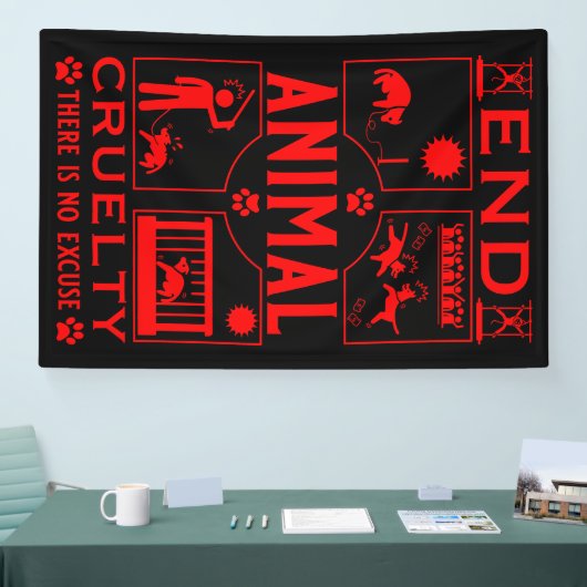 Stop Diercruelheid Spandoek (Beurs)