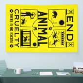 Stop Diercruelheid Spandoek (Beurs)