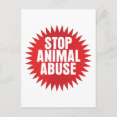 Stop dierenmishandeling briefkaart (Voorkant)