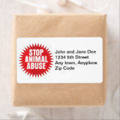 Stop dierenmishandeling etiket (Insitu)