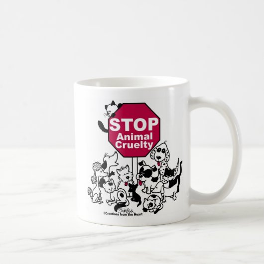 Stop dierenmishandeling koffiemok (Rechts)