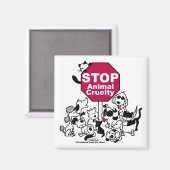 Stop dierenmishandeling magneet (Voorkant / Achterkant)
