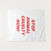 Stop dierenmishandeling nu wandkleed (Voorkant (horizontaal))