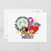 Stop dierenmishandeling PLP Briefkaart (Voorkant / Achterkant)