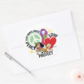 Stop dierenmishandeling PLP Ronde Sticker (Envelop)