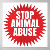 Stop dierenmishandeling poster (Voorkant)