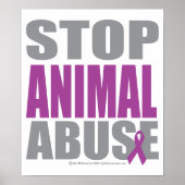 Stop dierenmishandeling poster (Voorkant)