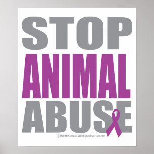 Stop dierenmishandeling poster