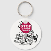 Stop dierenmishandeling sleutelhanger (Voorkant)