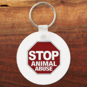 Stop dierenmishandeling sleutelhanger (Voorkant)