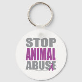 Stop dierenmishandeling sleutelhanger (Voorkant)