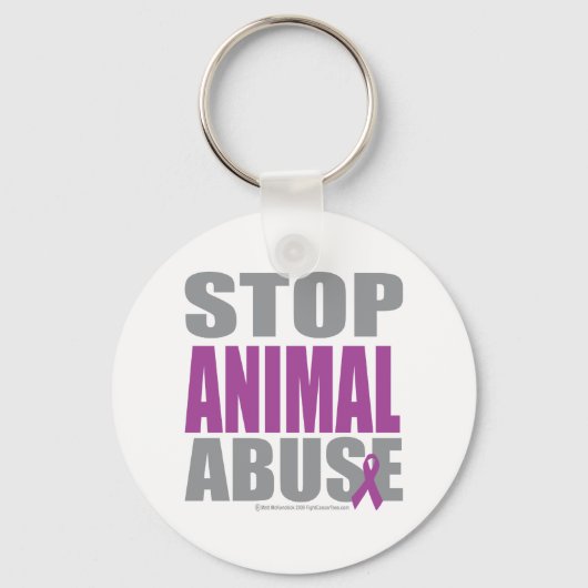 Stop dierenmishandeling sleutelhanger (Voorkant)