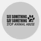 Stop dierenmishandeling Stickers (Voorkant)