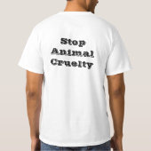 Stop dierenmishandeling t-shirt (Achterkant)