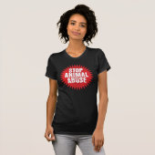 Stop dierenmishandeling t-shirt (Voorkant volledig)