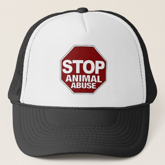Stop dierenmishandeling trucker pet (Voorkant)