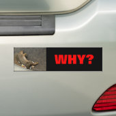 STOP DIERENSLACHTER OP DE WEG BUMPERSTICKER (Op auto)