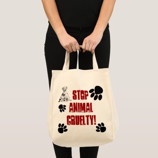 STOP DIERLIJKE STROOM TOTE BAG (Voorkant (product))
