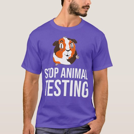 Stop dierproeven cavia hamster knaagdier t-shirt (Voorkant)