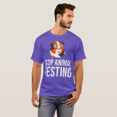 Stop dierproeven cavia hamster knaagdier t-shirt (Voorkant volledig)