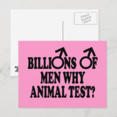 Stop dierproeven met grappige slogan briefkaart (Voorkant / Achterkant)